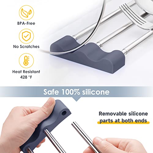 Tomorotec Adjustable Over-The-Sink Kitchen Rack, BPA-Free, Deep Gray | Holds 16.5 Lbs; For Dishcloths, Sponges, and Brushes - Heat-Resistant Stainless Steel with Slim, Expandable Design - color: Deep Gray