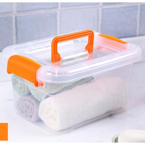 ZJchao Clear Stackable Storage Bins with Locking Lids Transparent Plastic Organizers Handles for Toys Clothes Crafts Home Dorm Organization