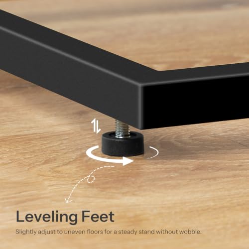 HOOBRO C Shaped End Table, Set of 2, Glass Side Table with Metal Frame, Black Coffee Table for Small Space, Modern Style, for Living Room, Black BK03SFP201 - color: Black