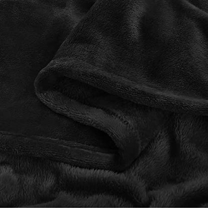 BEDELITE Fleece Blanket Soft Plush Full Bed Blanket Black 84"x90" | Ultra Soft Fleece, Plush Microfiber, Lightweight Warmth, All Season Comfort, Fade Resistant, Machine Washable, Couch Sofa Bed - color: Black, size: Full(84"x90")