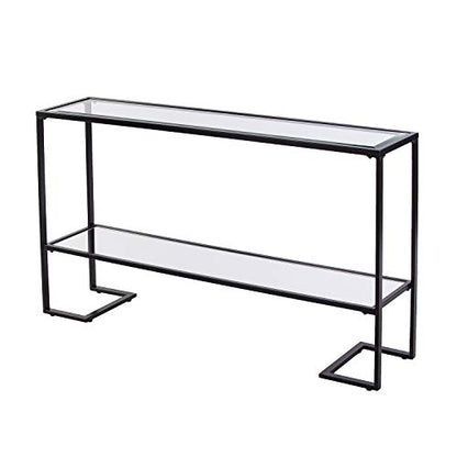 SEI Furniture Horten Glam Narrow Console Table, Black (AMZ9562MC)