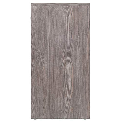 Contemporary Ergode Wood Rennick Accent Table - Rustic Charm, Side Table, Drawer, Cabinet, Mini-Bookshelf, Printer Stand, Ash Gray
