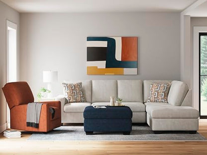 Signature Design by Ashley Aviemore Rocker Recliner, No Assembly Required | Plush manual rocker, Space-saving 12-in wall space, Durable metal-reinforced frame, 100% polyester chenille fabric - color: Spice, style: Recliner