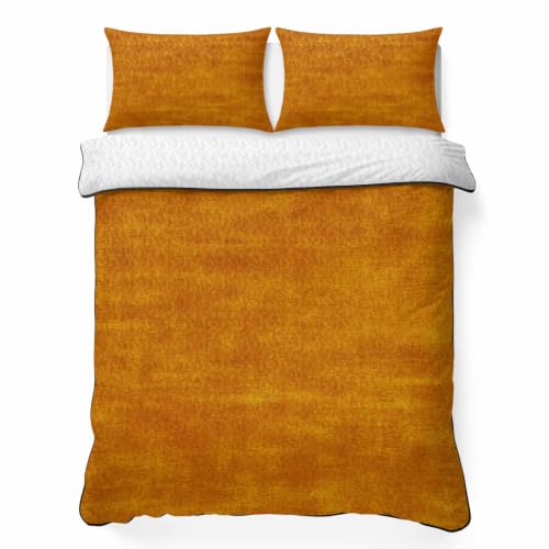 Minimalist Yellow 3 Piece Quilt Set King Size, Vintage Art Distressed Pattern Farmhouse Soft Bedspread Coverlet Bedding Set Microfiber Lightweight Comforter Set with 2 Pillowcases for Bedroom - size: King