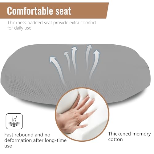 FDW Home Office Chair Mid Back PC Swivel Lumbar Support Adjustable Desk Task Computer Ergonomic Comfortable Mesh Chair with Armrest (Grey) - color: Grey