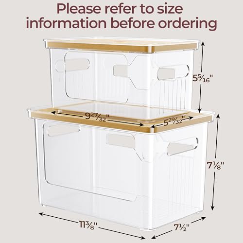 Delamu 2 Pack (XL+S) Trash Bag Dispenser, Stackable Garbage Bag Holder | Clear Acrylic Organizer Bins for Under Sink Organization, Pantry Storage, Cabinet, Kitchen, Laundry, Bathroom - size: XL+S-2 Pack