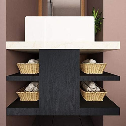 tiltil Black Wood Peel and Stick Wallpaper Wood Contact Paper 11.8" × 197" | Self-Adhesive Wallpaper Removable Waterproof Wall Paper Vinyl for Countertop Furniture Kitchen Countertop Easy to Clean - size: 11.8" x 197"