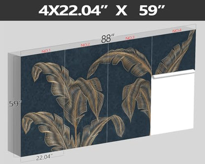 XMPMBM-Modernity Simple Abstraction Banana Leaf Fabric Wallpaper Dark Leaf Living Room Bedroom Bathroom wall Mural-W 88" X H 59"（36 Square Foot） - color: X29, size: 88"x59"