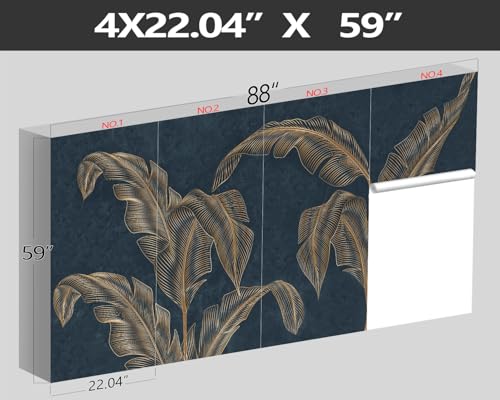 XMPMBM-Modernity Simple Abstraction Banana Leaf Fabric Wallpaper Dark Leaf Living Room Bedroom Bathroom wall Mural-W 88" X H 59"（36 Square Foot） - color: X29, size: 88"x59"