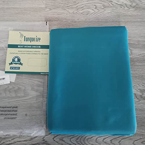 Turquoize Teal Blackout Window Drapes Room Darkening Themal Insulated Grommet/Eyelet Top Nursery/Living Room Curtains for Bedroom/Living Room Each Panel 42 in X 63 in (W X L) (Set of 2 Panels) - color: Teal, size: 42"W x 63"L (Pack of 2)