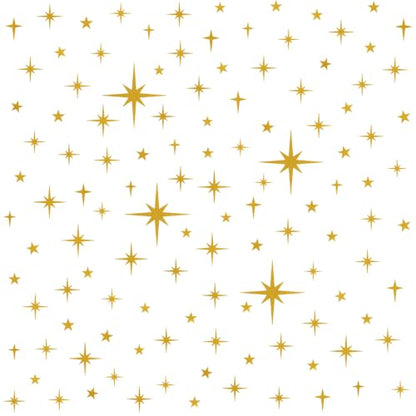 120 Pcs Glitter Gold Star Wall Decals | Retro Starburst Decor, Assorted Shapes & Sizes, Peel and Stick - style: Glitter Gold Star