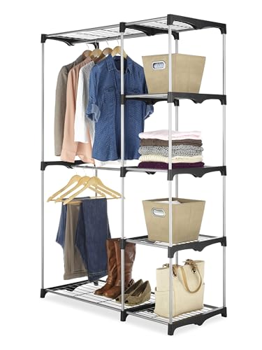 Whitmor Modern Industrial Wardrobe - color: 45"L x 19"W x 68"H ﻿