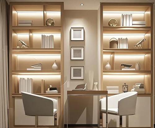Pandery COB LED Strip Lights Natural White 4000K 32.8FT(2 * 5M) | 24V led Light Strip with Remote and app Control,8mm Wide Ra>90 Cuttable Strip Lights for Bedroom,Wardrobe,Cabinet - color: 4000K Natural White, size: 32.8FT