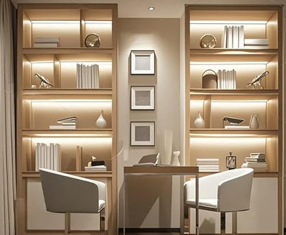 Pandery COB LED Strip Lights Natural White 4000K 32.8FT(2 * 5M) | 24V led Light Strip with Remote and app Control,8mm Wide Ra>90 Cuttable Strip Lights for Bedroom,Wardrobe,Cabinet - color: 4000K Natural White, size: 32.8FT