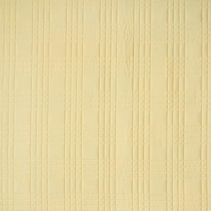 Chezmoi Collection Kingston King Size Bedspread Set, 3-Piece Pastel Yellow Oversized Quilted Microfiber Lightweight Bedspread Coverlet (118"x106") for All Seasons - color: Pastel Yellow, size: King