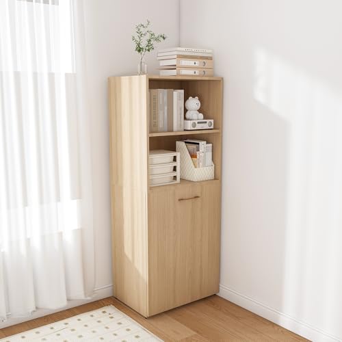Natural Foldable Office Desk, Fold Out Convertible Hidden Murphy Computer Desk with Storage Shelves, Multi-Function Folding Writing Table for for Small Spaces, Home Office - color: Natural