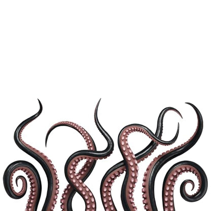 Octopus Wall Decals Octopus Tentacles Vinyl Wall Sticker Sea Animal Theme Wall Art Sticker for Bathroom Kids Room Bedroom Nursery Door Decor - style: Tentacle
