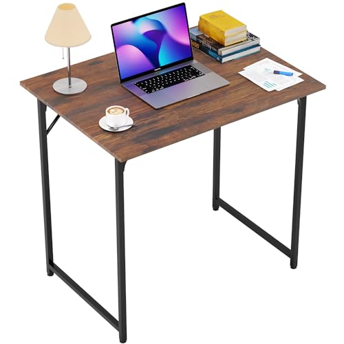 FDW 32 inches Office Small Computer Desk/Home Office Desk/Study Student Writing Desk/Modern Simple Style Desk,Brown - color: Brown, size: 32 Inches