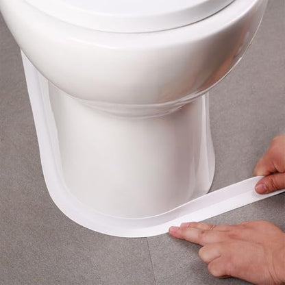 2 Rolls Caulk Tape Self Adhesive, Bathroom Waterproof White Caulking Sealant Strip Peel & Stick Wallpaper Floor Tile Toilet Tub Sink Backsplash Kitchen Wall Decor, Easier to Use Than Silicone Caulk - style: White