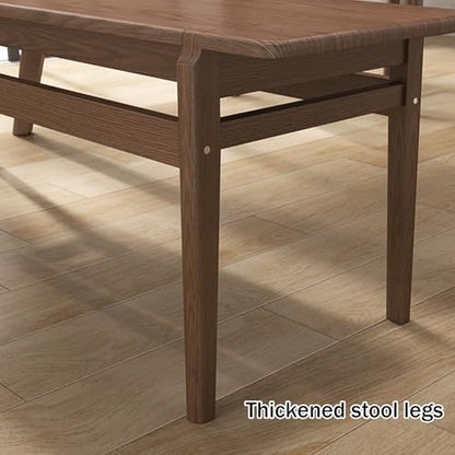 Dining Bench, Narrow Wood Bench, Dining Room Bench with Beam, Table Benches, Entryway Bench, Sturdy and Stable(Natural,100cm/39.3in) - color: Natural, size: 100cm/39.3in
