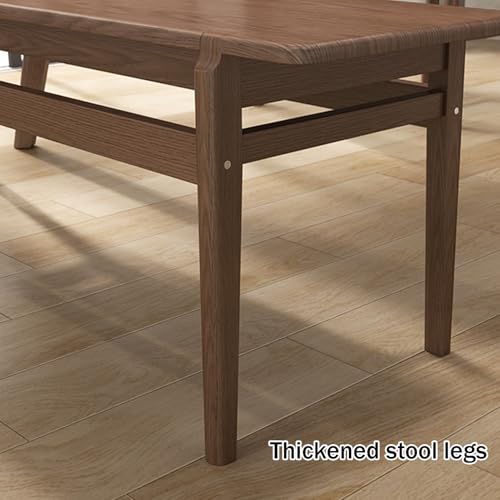 Dining Bench, Narrow Wood Bench, Dining Room Bench with Beam, Table Benches, Entryway Bench, Sturdy and Stable(Brown,140cm/55.1in) - color: Brown, size: 140cm/55.1in