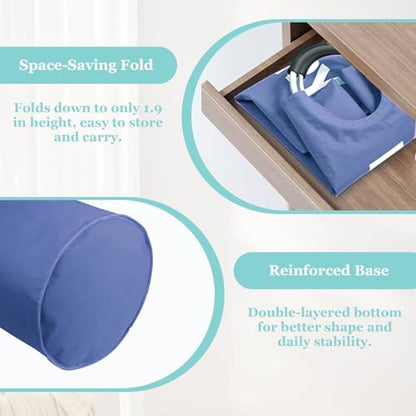 WOOHA 125L Large laundry basket,Collapsible laundry hamper, Tall Clothes Baskets Folding Washing Bin Foldable Fabric Hamper Bags for Bedroom, Closet,Bathroom,College,laundry bag,navy blue - color: Navy blue, size: 125L-XXXL