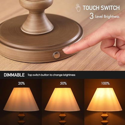 O'Bright Ember Rechargeable Table Lamp (Charcoal-Washed_Baluster) - color: Charcoal-Washed_Baluster
