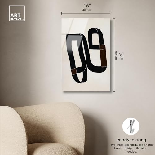 The Buckle I Acrylic Print Black Minimalist Art by Art Remedy, Ready to Hang, 16 x 24 - size: 24"L x 16"W