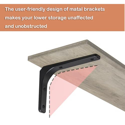 Long Wall Shelves, 23.6Inch Wooden Wall Mounted Shelves, Set of 2 | Floating Book Shelf, Metal Brackets, Easy Assembly, Max Load 22lbs, Wall Storage Ledges, Bedroom/Bathroom/Kitchen, Gray Wash - color: Gray Wash, size: 23.6 Inch