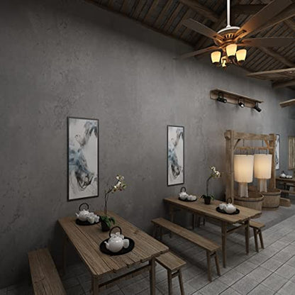 3yecao 24"×354" Wide Thick Dark Grey Black Concrete Wallpaper Peel and Stick 3D Faux Darker Gray Concrete Cement Contact Paper Stained Vinyl Wrap Matte Wall Sticker for Walls Bedroom Basement Bathroom - color: Dark Gray, size: 24" x 354"
