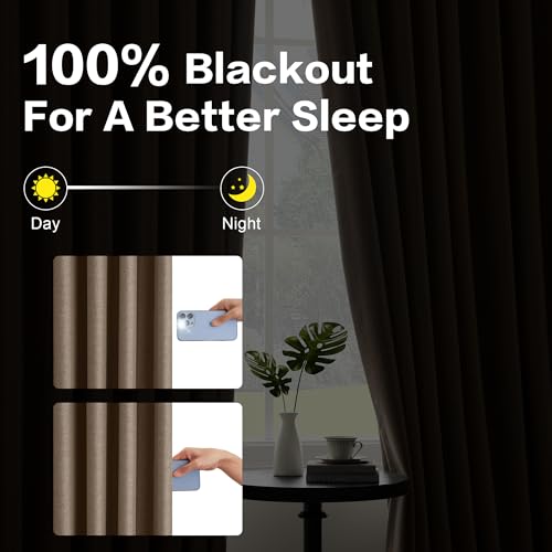 102 Inches Long Curtains Total Blackout Pinch Pleated Drapes Brown Linen Textured Extra Wide Curtains for Living Room Thermal Room Darkening Window Curtain 72 by 102 - color: Brown, size: 72"W x 102"L (Pack of 1)