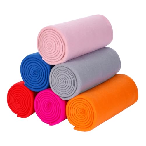 CAI TENG Fleece Throw Blanket Bulk Blankets for Couch Bed 50x60 inch 6 Pack Kids Blanket Throws Fleece Fabric Soft Cozy Travel Blankets Lightweight Small Throws Wedding Gifts Multicolor Neon - color: Multicolor#4