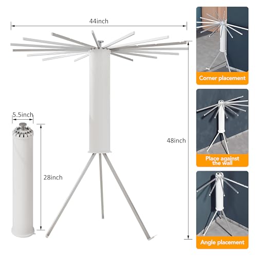 LIENAHU Clothes Drying Rack,Drying Rack Clothing,Laundry Drying Rack,Floor Standing,16 Aluminium Poles,Collapsible,Retractable,Foldable,Folding Laundry Rack - style: 16 Aluminum poles