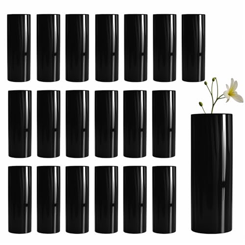 Modern Black Ceramic Vase Set of 20 for Living Room Bedroom 5.51'' Minimalist Fresh Small Flower Vases for Bouquet Fake Plant Home Decor Office Fireplace Centerpieces Nordic Style 10 Pack - color: 20 Pack Black - Style 3
