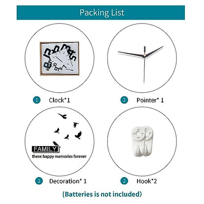 Decorative Wall Clock for Living Room Large Modern Clocks Silent | Pendulum Battery Operated for Bedroom Office Kitchen Home Decor Black Wood Silent Analog Wall Clock Non Ticking 11.8*19.7inch - size: 12*20 inch