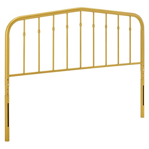 Modway Lennon Modern Farmhouse Metal Twin Headboard in Gold - color: Gold, size: Twin