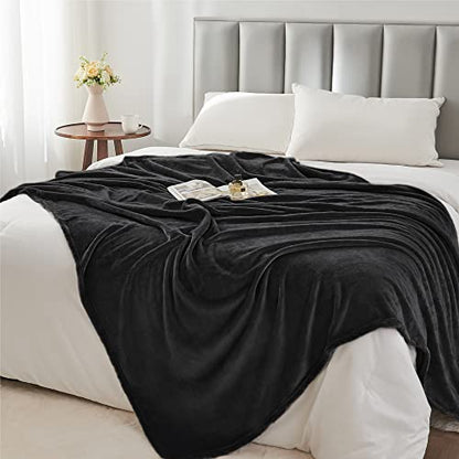 BEDELITE Fleece Blanket Soft Plush King Size Bed Blanket Black 108"x90" | Ultra Soft Fleece, Plush Microfiber, Lightweight Warmth, All Season Comfort, Fade Resistant, Machine Washable - color: Black, size: King(108"x90")