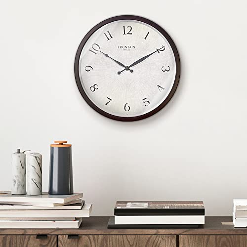 12" Silent Modern Farmhouse Wall Clock, Oil Rubbed Bronze | Battery Operated, Regular Arabic Numeral, Accurate & Easy to Read for Living Room, Bedroom, Kitchen & Home Office - color: Oil Rubbed Bronze, size: 12 Inch