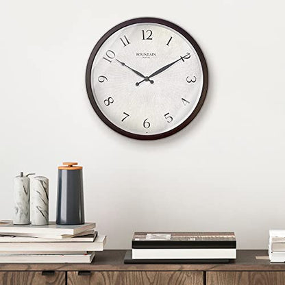 12" Silent Modern Farmhouse Wall Clock, Oil Rubbed Bronze | Battery Operated, Regular Arabic Numeral, Accurate & Easy to Read for Living Room, Bedroom, Kitchen & Home Office - color: Oil Rubbed Bronze, size: 12 Inch