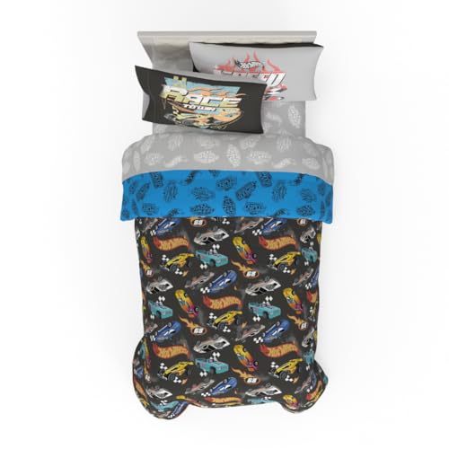 Hot Wheels Kids Bedding Super Soft Comforter and Sheet Set with Sham, 5 Piece Twin Size, (Officially Licensed Product) By Franco - color: Hot Wheels, size: Twin