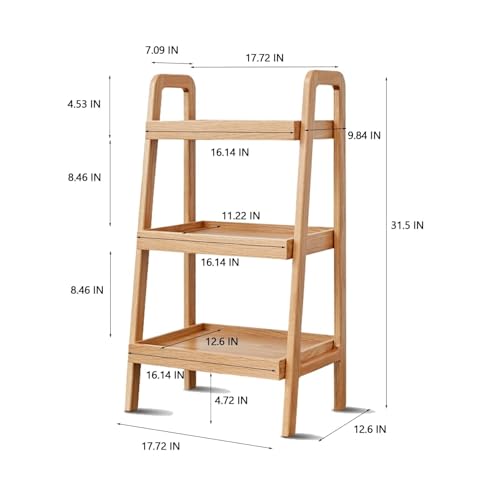 Versatile Solid Wood Narrow Sofa Table, 3-Tier Open Shelf Coffee Table, Ideal for Small Spaces Living Room Bedroom Home Office