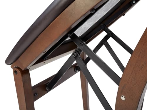 Stakmore School House Folding Chair, Walnut (Set of 2) - color: Brown