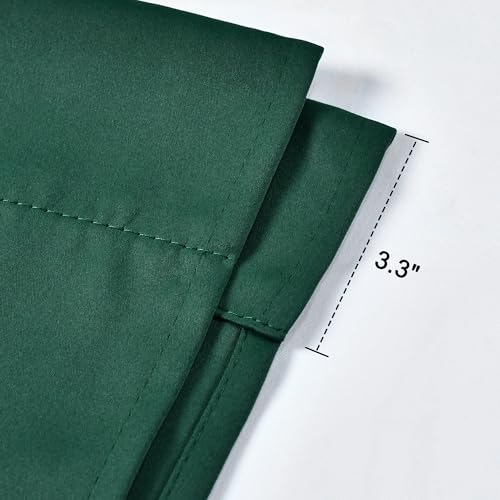 Christmas Dark Green Tie Up Shade for Bathroom - Farmhouse Kitchen Curtain Thermal Insulated Window Treatment Rod Pocket Balloon Christmas Valance (1PC,34W x 45L) - color: Dark Green, size: 34"W x 45"H