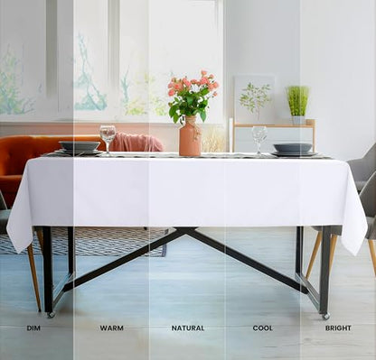 Utopia Kitchen Rectangle Table Cloth 1 Pack [60x102 Inches, White] | Tablecloth Machine Washable, Polyester Table Cover for Dining, Buffet Parties, Picnics, Events, Weddings and Restaurants - color: White, size: 1 Pack 60x102 Inch Tablecloth