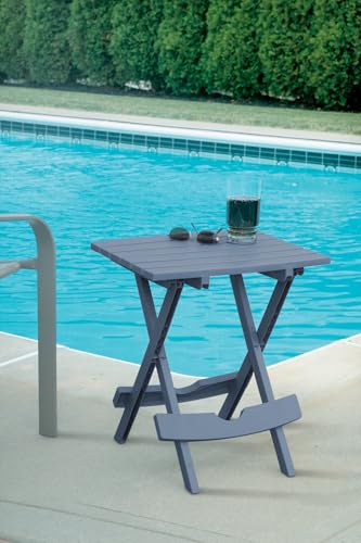 Adams Quik-Fold® Side Table - Bluestone - color: Bluestone