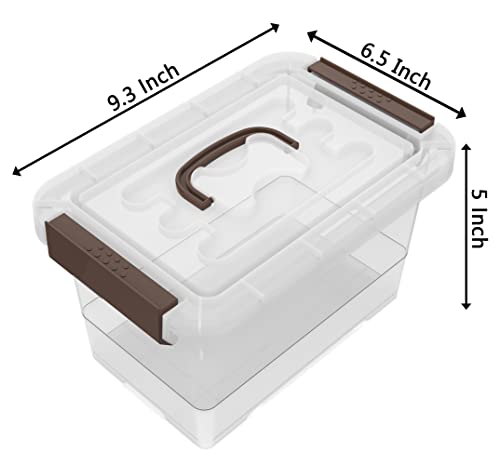 WYT Clear Storage Latch Box, 6 Pack Storage Organizer Bins with Latching Handle and Lids, 3.5 Quart - size: 3.5qt - 6 pack