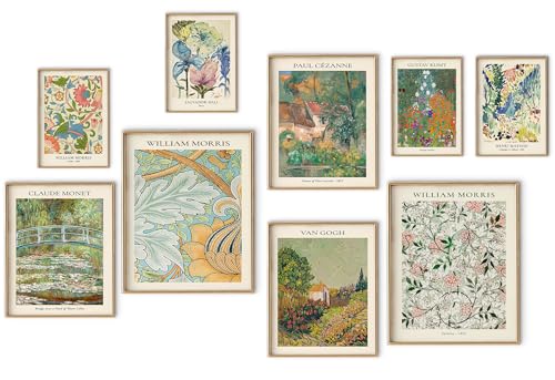 Vintage Eclectic Wall Art Poster Prints,Set of 9 Vintage Wall Decor for Dorm Bedroom,Trendy Aesthetic Pictures for Teens Boys Girls, Maximalism Posters Wall Decorations - color: Vintage