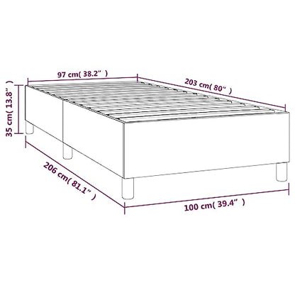Single Bed Frame, Modern Upholstered Fabric Platform Bed with Sturdy Wooden Slats, Light Grey Twin Size Foundation for Bedroom, Easy Assembly - size: Single