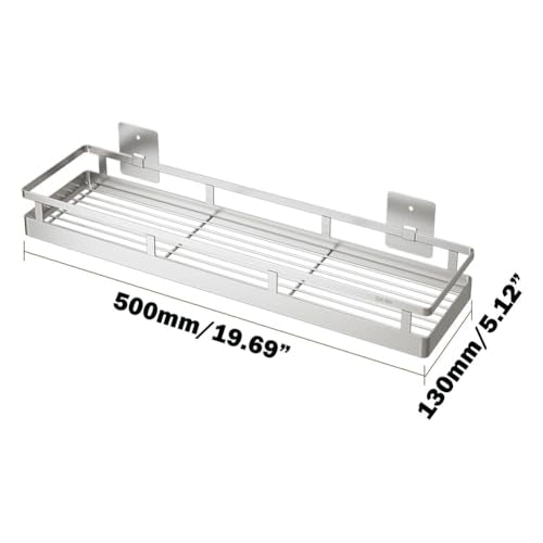 2PCS Kitchen Spice Rack, SUS304 Stainless steel Wall Mount Storage Rack, Seasoning Container, 19.7Inch Spice Organizer, Kitchen Seasoning Hanging Rack, Bathroom Shelf for Storing Toiletries - size: 19.7Inch 2PC