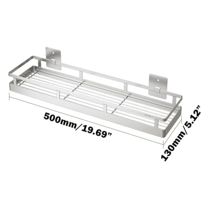 19.69Inch Spice Rack Organizer, SUS304 Stainless Steel Wall Mount Spice Rack Storage Basket, Kitchen Racks, Nail-Free Installation - size: 19.7Inch 1PC